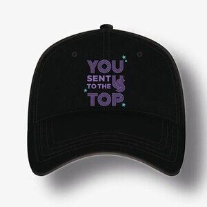 BTS Dynamite Celebration Official Cap Baseball Hat Black You Sent Us To The Top